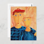 Brothers Contemporary Art Schilderij Ansichtkaart Briefkaart (Voorkant / Achterkant)