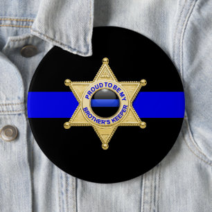 Brothers Keeper Badge Medallion Button