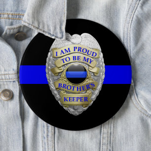 Brothers Keeper Badge Medallion Button