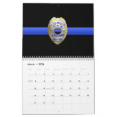 Brothers Keeper Badge Mince Ligne Bleue Calendrier (Mar 2026)