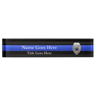 Brothers Keeper Police Badge Desk Name Bord Naambordje