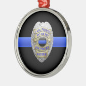 Brothers Keeper Police Badge Ornement en métal (Gauche)