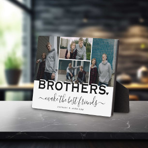 BROTHERS Quote & Photo Collage Gift Display Fotoplaat