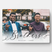 Brothers Script Gift for Brothers Photo Keepomwill Fotoplaat (voorkant)