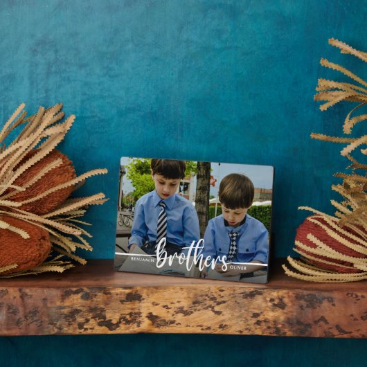 Brothers Script Modern Foto Fotoplaat (Zijkant)