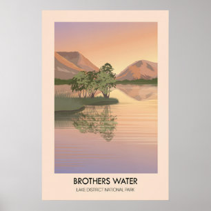 Brothers Water Lake District Reisposter Poster