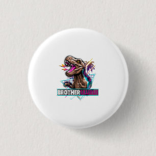 Brothersaurus dinosaurus familie cadeau voor broer ronde button 3,2 cm