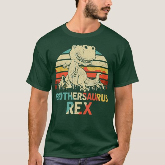 Brothersaurus Rex Dinosaurus Vaderdag T-shirt (Voorkant)