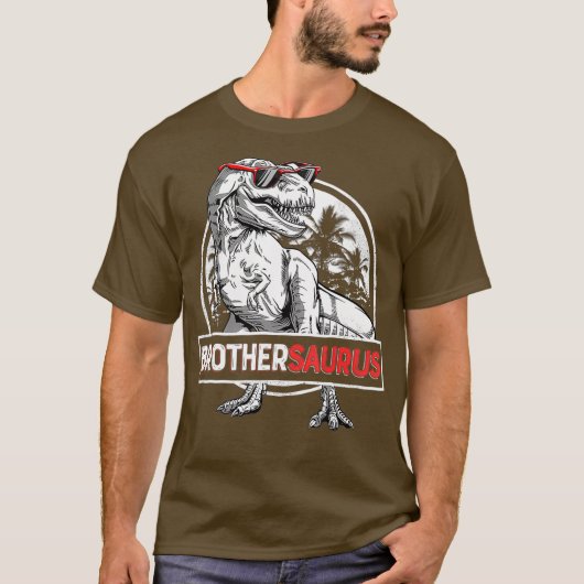 Brothersaurus T shirt T rex Brother Saurus Boys (Voorkant)