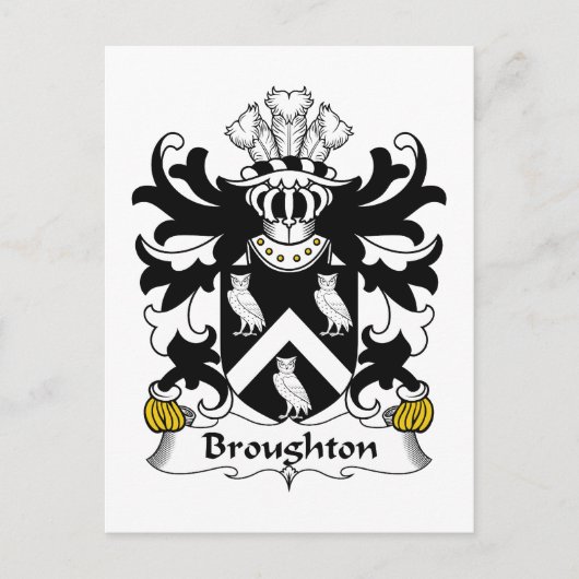 Broughton Family Crest Briefkaart (Voorkant)