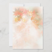 Brouillard automne Feuilles de mariage Invitations (Dos)