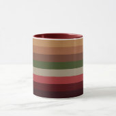Brouillard chaud d'automne rayures café Mug (Centre)