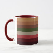 Brouillard chaud d'automne rayures café Mug (Gauche)
