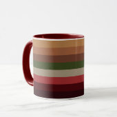 Brouillard chaud d'automne rayures café Mug (Devant gauche)