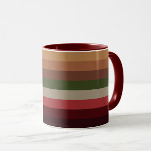 Brouillard chaud d'automne rayures café Mug