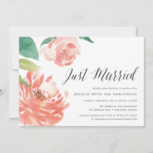 Brouillard Peony | Invitation de Mariage Brunch (Devant)