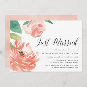 Brouillard Peony Invitation de Mariage Brunch