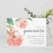 Brouillard Peony | Quinceanera Invitation (Debout devant)