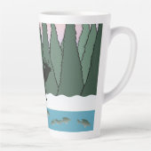 Brouillards élans et tasse de latte de poisson (Droite)