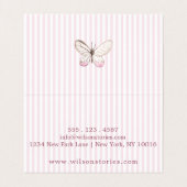 Brouille et Carte de visite plié papillon (Intérieur déplié)