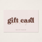 Brouiller | Certificat cadeau minimaliste moderne (Devant)