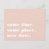 Brouiller | Faire-part de report Mariage moderne (Devant)