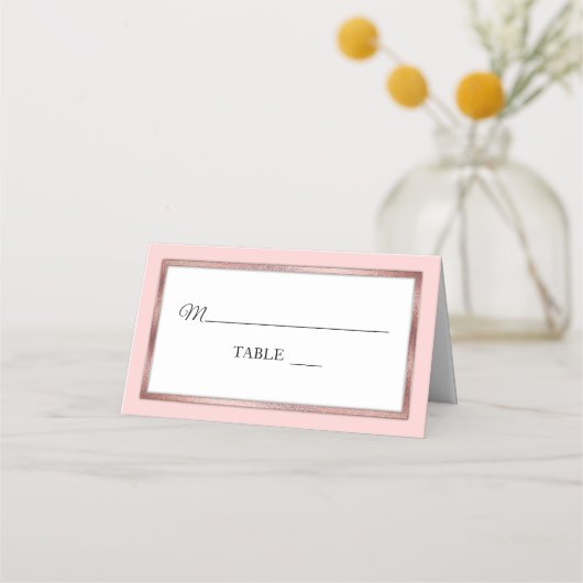 Brouiller | Or Rose | Cartes blanches élégantes (Devant)