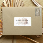 Brouillon Chic | Faux Rose Gold en blanc<br><div class="desc">Ces élégants étiquettes de adresse de petites entreprises présentent un faux rose or,  brosse tendance sur un arrière - plan blanc. Votre nom apparaît dans la typographie manuscrite à la mode.</div>