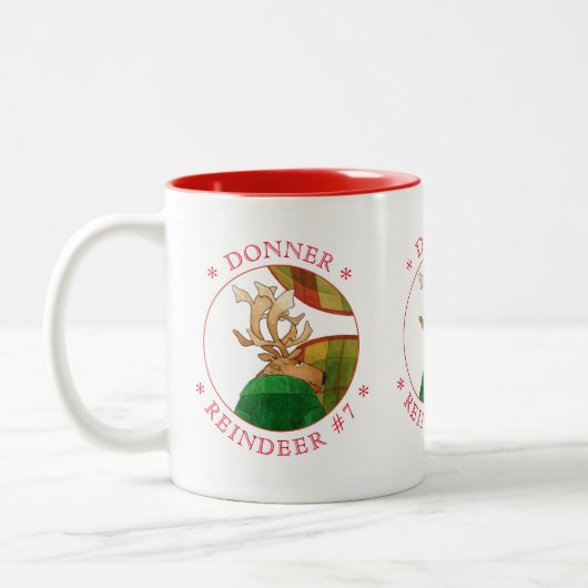 BROUILLON ROUGE DONNER REINDEER Mug à deux tons (Gauche)