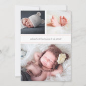 Broussage pointillé | Faire-part de naissance doub (Dos)