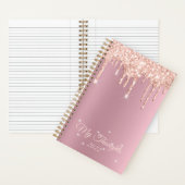 Broussailler Rose Gold Parties scintillant Journal (À l'intérieur)