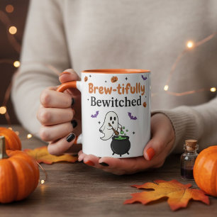Brouw-vol betoverde Schattigee geest Halloween Cof Mok