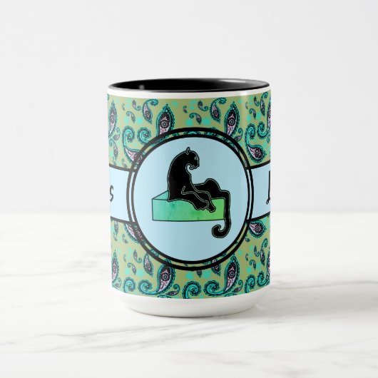 Brouwe Dame Black Cat Ringer 15oz Mok (Midden)