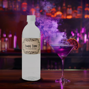 Brouwen en Boos Zombie Tonic Apothecary Waterfles Etiket