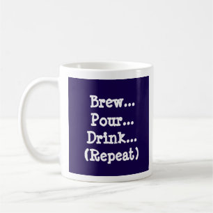 Brouwen, gieten, Drinken (herhalen) Koffiemok