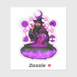 Brouwen met Magic Brew Wizard Logo Sticker