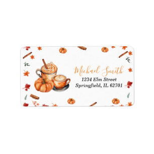 Brouwen Pumpkin Spice Coffee Baby shower Adres Etiket