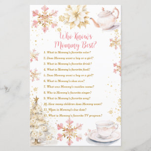 Brouwen Roze Winter Thee Party Wie Kent Mama Het B