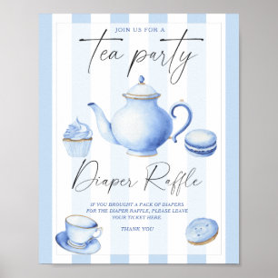 Brouwen Tea Party baby shower Luierverloting Poster