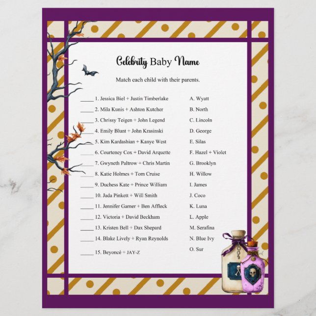 Brouwen van een Baby_ Celebrity Baby spel Briefhoofd (Voorkant)