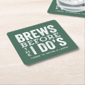 Brouwen voor het groene vrijgezellenfeest vierkante kartonnen onderzetter (Schuin)