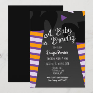 Brouwende Heksenvoeten Baby Shower Halloween Feest Kaart