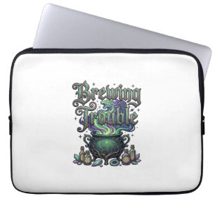 Brouwende Problemen Ketel Draak Alchemie Kristalle Laptop Sleeve