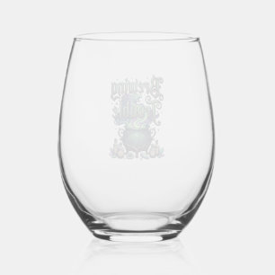Brouwende Problemen Ketel Draak Alchemie Kristalle Wijnglas Zonder Voet