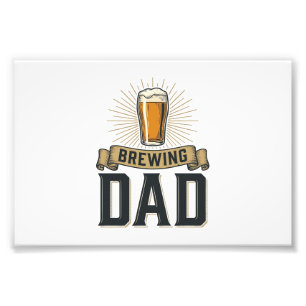 Brouwende Vader Bier Vintage Gravure Shirt Ontwerp Foto Afdruk