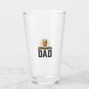 Brouwende Vader Bier Vintage Gravure Shirt Ontwerp Glas