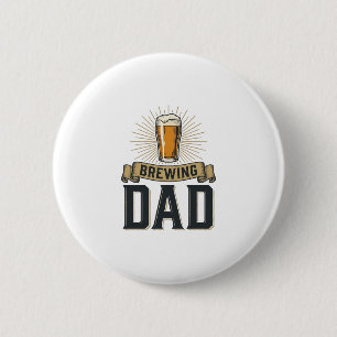 Brouwende Vader Bier Vintage Gravure Shirt Ontwerp Ronde Button 5,7 Cm