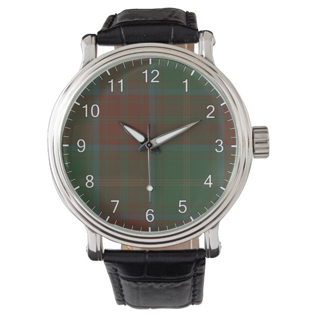 Brouwer Clan Tartan Horloge (Voorkant)