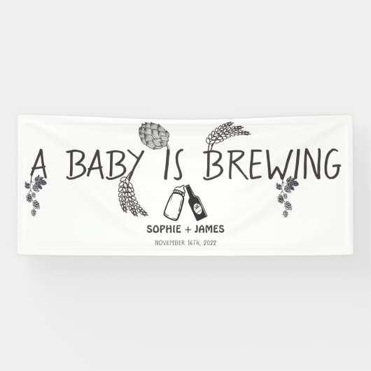 Brouwerij-Baby - B&W - Welkomstvinylbanner Spandoek (Horizontaal)