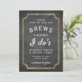 Brouwerij en ik brouwerij-karton sparen de datum kaart (Staand voorkant)